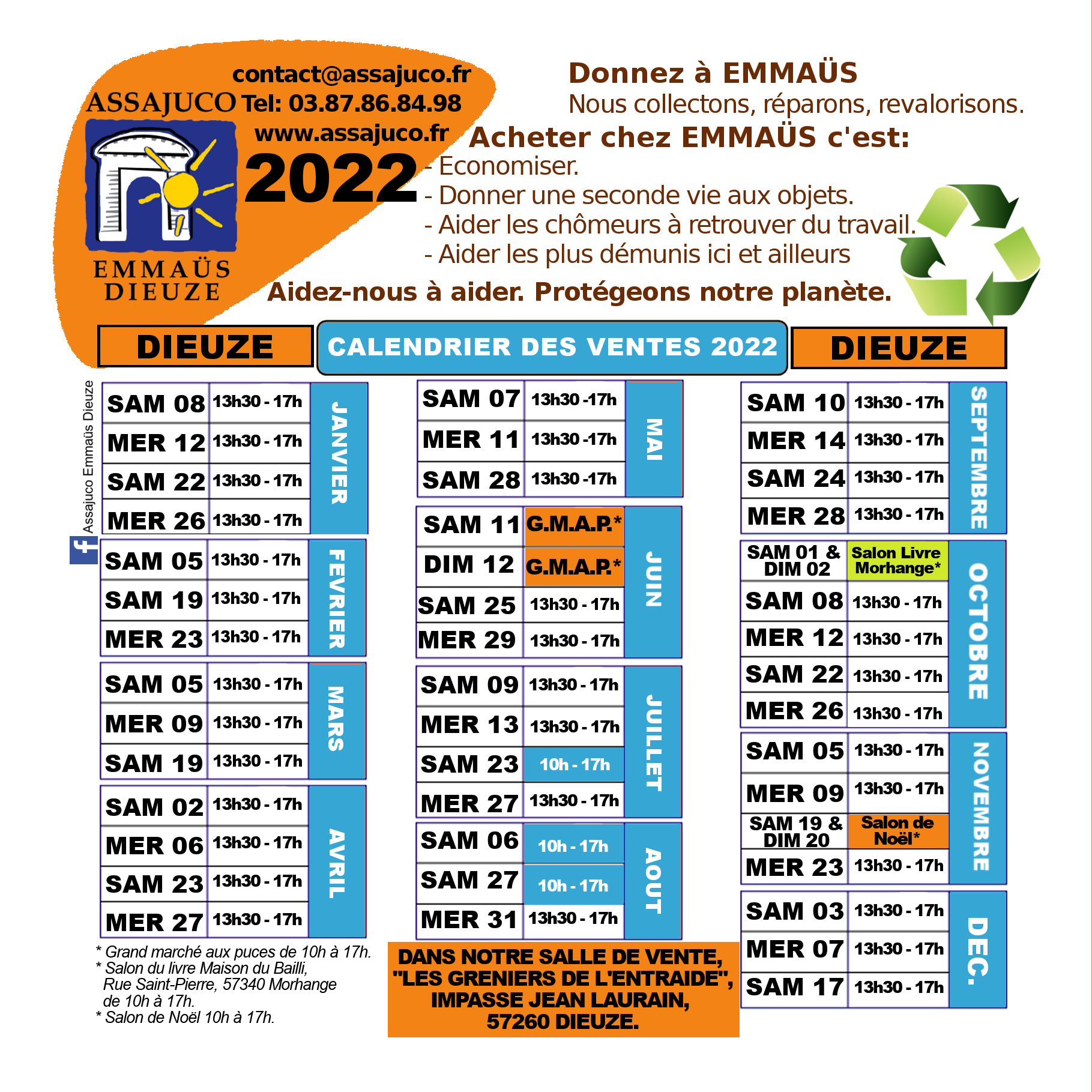LES GRENIERS DE L’ENTRAIDE DE DIEUZE – Assajuco Emmaüs